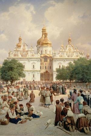 The Great Church of Kievo-Pecherskaya Lavra in Kiev, 1905