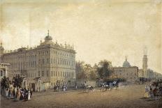 The Anichkov Bridge (From the Panorama of the Nevsky Prospek)-Vasily Semyonovich Sadovnikov-Laminated Giclee Print