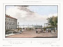 The Anichkov Bridge (From the Panorama of the Nevsky Prospek)-Vasily Semyonovich Sadovnikov-Framed Giclee Print