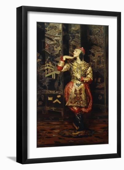 Vaslav Nijinsky in Danse Orientale, 1910-Jacques-emile Blanche-Framed Premium Giclee Print