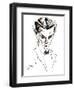 Vaslav Nijinsky, Russian dancer and choreographer, sepia line caricature, 2004 by Neale Osborne-Neale Osborne-Framed Giclee Print