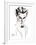 Vaslav Nijinsky, Russian dancer and choreographer, sepia line caricature, 2004 by Neale Osborne-Neale Osborne-Framed Giclee Print