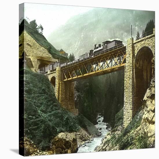 Vassen (Switzerland), Bridge of the Saint-Gothard Railroad, Circa 1865-Leon, Levy et Fils-Stretched Canvas