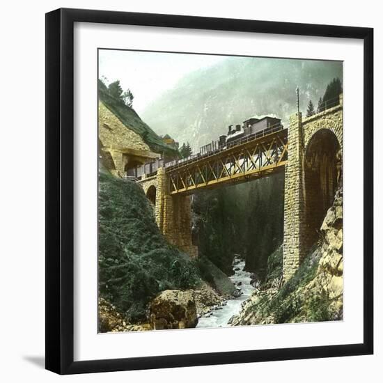 Vassen (Switzerland), Bridge of the Saint-Gothard Railroad, Circa 1865-Leon, Levy et Fils-Framed Photographic Print