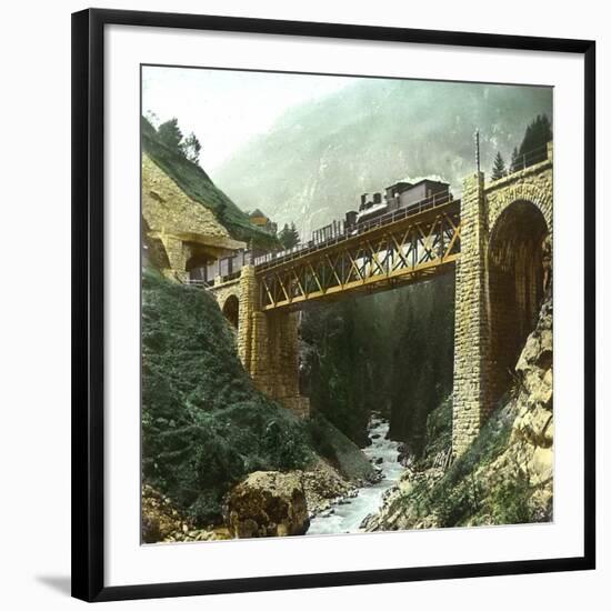 Vassen (Switzerland), Bridge of the Saint-Gothard Railroad, Circa 1865-Leon, Levy et Fils-Framed Photographic Print