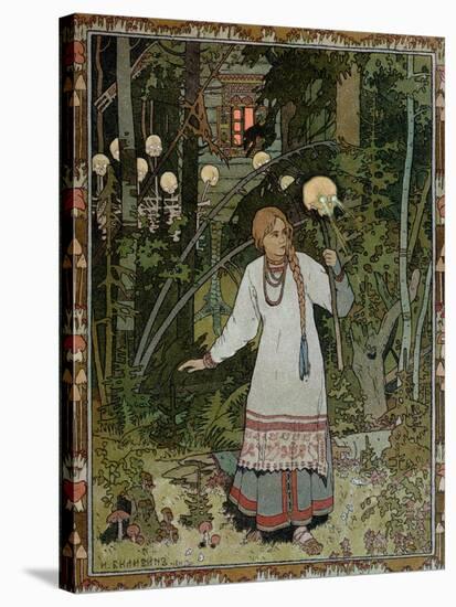 Vassilissa in the Forest, Illustration from the Russian Folk Tale, "The Very Beautiful Vassilissa"-Ivan Bilibin-Stretched Canvas