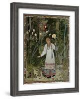 Vassilissa in the Forest, Illustration from the Russian Folk Tale, "The Very Beautiful Vassilissa"-Ivan Bilibin-Framed Giclee Print