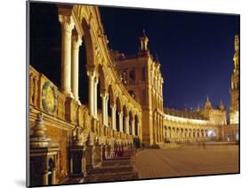 Vast Semi-Circular Plaza De España in Seville-Andrew Watson-Mounted Photographic Print