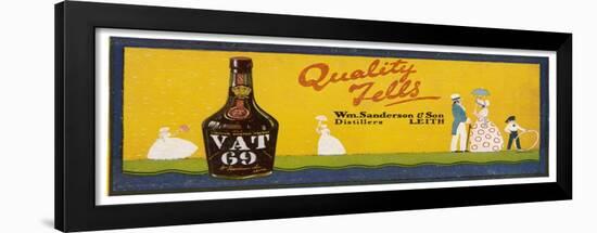 Vat 69, Quality Tells-null-Framed Art Print