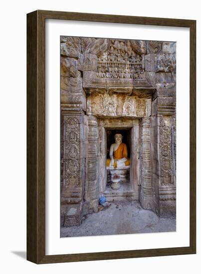 Vat Nokor, Angkorian Sanctuary Dated 11th Century, Kompong Cham (Kampong Cham), Cambodia, Indochina-Nathalie Cuvelier-Framed Photographic Print