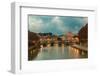 Vatican and River Tiber in Rome - Italy at Night .-bloodua-Framed Photographic Print