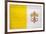 Vatican City Flag Design with Wood Patterning - Flags of the World Series-Philippe Hugonnard-Framed Art Print