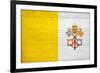 Vatican City Flag Design with Wood Patterning - Flags of the World Series-Philippe Hugonnard-Framed Art Print