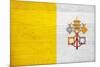 Vatican City Flag Design with Wood Patterning - Flags of the World Series-Philippe Hugonnard-Mounted Art Print