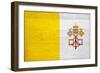 Vatican City Flag Design with Wood Patterning - Flags of the World Series-Philippe Hugonnard-Framed Art Print