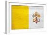 Vatican City Flag Design with Wood Patterning - Flags of the World Series-Philippe Hugonnard-Framed Art Print