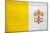 Vatican City Flag Design with Wood Patterning - Flags of the World Series-Philippe Hugonnard-Mounted Art Print