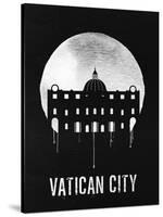 Vatican City Landmark Black-null-Stretched Canvas