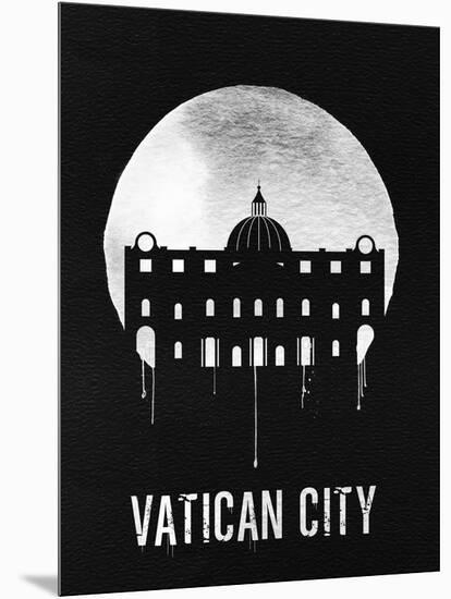 Vatican City Landmark Black-null-Mounted Art Print