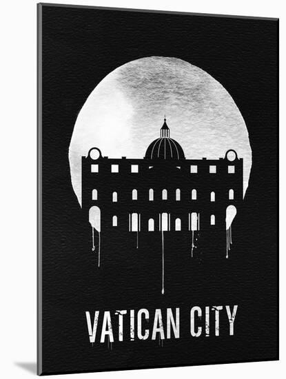 Vatican City Landmark Black-null-Mounted Art Print