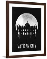 Vatican City Landmark Black-null-Framed Art Print