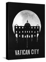 Vatican City Landmark Black-null-Stretched Canvas