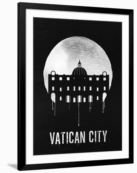 Vatican City Landmark Black-null-Framed Art Print