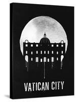 Vatican City Landmark Black-null-Stretched Canvas