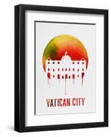 Vatican City Landmark Red-null-Framed Art Print