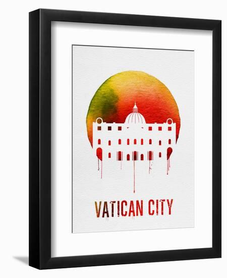 Vatican City Landmark Red-null-Framed Art Print