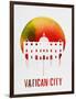 Vatican City Landmark Red-null-Framed Art Print