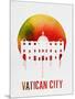 Vatican City Landmark Red-null-Mounted Art Print