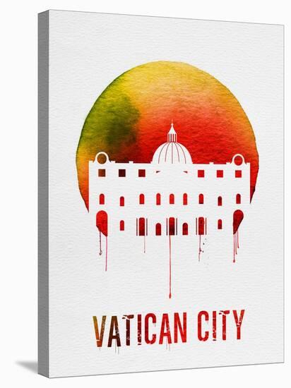 Vatican City Landmark Red-null-Stretched Canvas