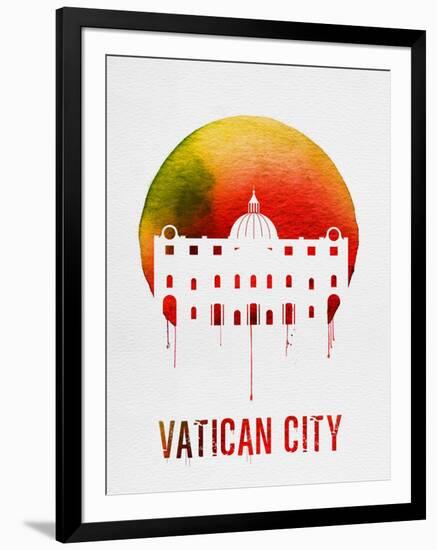 Vatican City Landmark Red-null-Framed Art Print