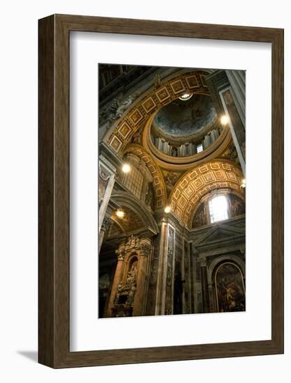 Vatican City, Rome, Italy, Ceiling Inside Saint Peter's Basilica-David Noyes-Framed Photographic Print