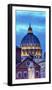 Vatican Dome Buildings Night, Rome, Italy.-William Perry-Framed Photographic Print