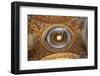 Vatican Inside Ornate Gold Ceiling Dome Shaft of Light, Paintings, Rome, Italy-William Perry-Framed Photographic Print