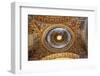 Vatican Inside Ornate Gold Ceiling Dome Shaft of Light, Paintings, Rome, Italy-William Perry-Framed Photographic Print