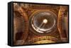 Vatican Inside Small Dome Shaft of Light Ceiling-William Perry-Framed Stretched Canvas