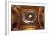 Vatican Inside Small Dome Shaft of Light Ceiling-William Perry-Framed Photographic Print