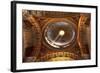 Vatican Inside Small Dome Shaft of Light Ceiling-William Perry-Framed Photographic Print