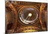 Vatican Inside Small Dome Shaft of Light Ceiling-William Perry-Mounted Photographic Print