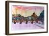 Vatican Rome Italy Sunset On River Tiber I-Markus Bleichner-Framed Art Print