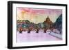 Vatican Rome Italy Sunset On River Tiber I-Markus Bleichner-Framed Art Print