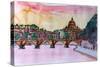 Vatican Rome Italy Sunset On River Tiber I-Markus Bleichner-Stretched Canvas