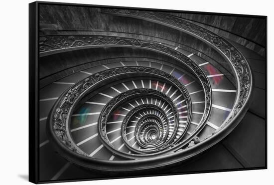 Vatican Stair 1 colors-Moises Levy-Framed Stretched Canvas