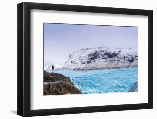 Vatnajokull glacier near Skalafsll, Iceland, Polar Regions-Alex Robinson-Framed Photographic Print