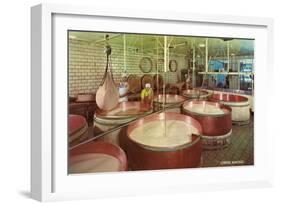 Vats of Cheese Curds-null-Framed Art Print