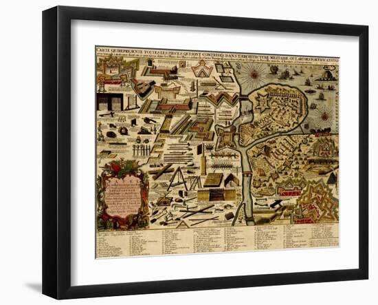 Vauban Defenses on the Narva, Estonia - 1700-Anna Beeck-Framed Art Print