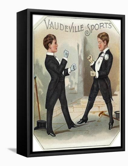 Vaudeville Sports Brand Cigar Box Label-Lantern Press-Framed Stretched Canvas